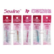Sewline 筆芯補充包 適用於自動筆 0.9mm 共五款顏色 日本進口, 筆芯 黑, 1個