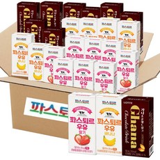 파스퇴르 전용목장 멸균우유 190ml 혼합3종 총24입( 딸기우유 8입+바나나우유 8입+가나초코 8입), 24개