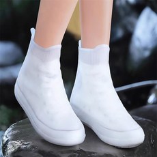 도메라스토어 비오는날 실리콘 신발커버 도메라스토어 스프레이방수제, 화이트 L