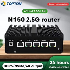 미니 PC토폰 pfSense 방화벽 소프트 라우터 J6412 N150 4개 i226-V 2.5G LAN NVMe 베어본 팬리스 미니 PC H, 01 Celeron N5100 DDR4, 01 CHINA, 06 16GB Ram 256GB NVMe