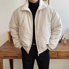 中性款刷絨雙拉鍊縮腰外套