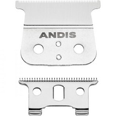 Andis 안디스 T-블레이드 교체용 (T-아웃라이너 GTO GO SLS 트리머용) - 밀착 커팅 제로 갭 실버 121770, Silver
