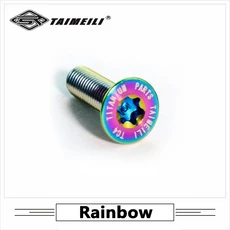 TAIMEILI 4pcs/8pcs/10pcs 티타늄 합금 카운터싱크 헤드 스크류 T2 시리즈 토르크스 m5x12 35mm 스티어링, 02 M5x15mm, 02 4pcs, 07 Rainbow color