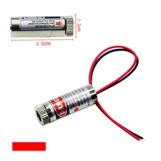 650nm 5mW 레드 포인트/라인/크로스 레이저 모듈 헤드 유리 렌즈 초점 조절 가능 레이저 다이오드 헤드 산업용 클래스 전자 부품 액세서리 소스, 12MM Line 3-5.0V, 12MM Line 3-5.0V