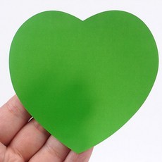 대형 하트스티커 꾸미기 메모 컬러 스티커 2pcs, 그린