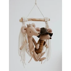 오브제어처 인형 집 걸이 스윙 모던 의자 마크라메 해먹 소녀용 가구 보호 장식, 01 White