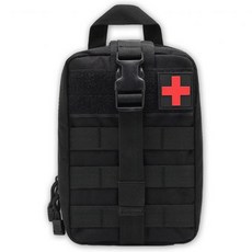 HiLiBoom 메디컬 파우치 방수 경량 수납 응급 처치 여행 등산 아웃도어 캠프 방재 구급용 262230, 블랙