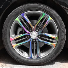 [비브랜드] 피그파인더 18인치 프리즘 홀로그램 휠마스크 기스보호 스크래치방지 커버 DIY 데칼 차량용품 그랜저IG 호환, 프리즘홀로그램, 1개