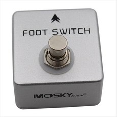 Mosky Foot Switch Lockable Effect 페달 탭 템포 스위치 페달 기타 싱글 탭 efect 페달 오디오 채널 선택기 스위치, 은
