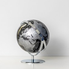 SkyGlobe 10吋精緻黑色360度旋轉地球儀(英文版)-銀色底座《WUZ屋子》地球儀擺飾地圖台灣製, 黑色
