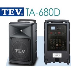 TEV TA-680D 六頻道8吋移動式無線擴音機 藍芽/USB/SD, 1個, 3手握+3領夾