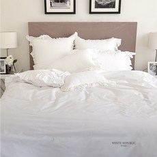 [화이트리퍼블릭] [Egyptian Cotton 400TC 80수] Havana Collection Ruffle Duvet Cover SET SS/Q/K