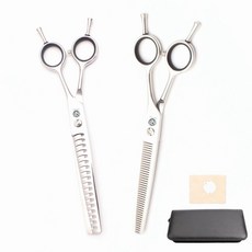 강아지 숱가위 애견 셀프미용 직선형 블랙 애견미용가위 반려견 퍼프 반려동물 커브 요술가위, 1개, L. 70 스트레이트 퍼프 가위 스트레이트 피시본 가위