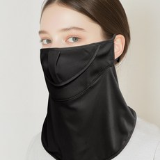 자외선차단 스포츠 커튼 마스크 운동용 숨쉬기편한, 뒷목커버 블랙