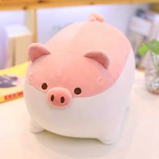 통통한 원통형 아기호랑이 시바견 애착인형 쿠션 돼지, 핑크 돼지 50cm