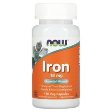 나우 푸드 철분 18mg 베지 120 캡슐, 1개