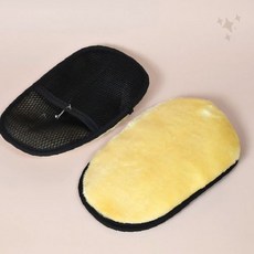 차량 관리 청소 도구 극세사 양털 소재 타원형 손 착용 타입 물기 흡수 광택, 1개, 상세페이지 참조