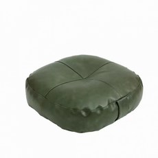 해피유통 가죽 원형 바닥 방석 모던 인테리어 편안한 좌식 쿠션, 옆길이 50*높이 20cm, 녹색