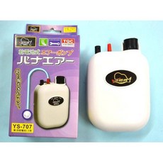 鄭哥釣具 漁師傅 YS-707 打氣泵浦 打風機 乾電池打氣機 防水型活餌桶打氣機 空氣幫浦, 1個, 加購 - 國際牌一號電池 (兩入)