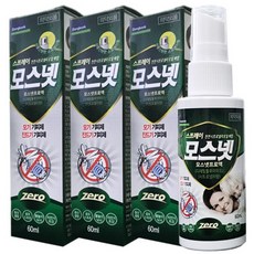 동국제약 모스넷 모기 진드기 기피제, 3개, 1개입, 60ml