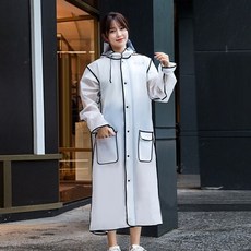 장마 잘 찢어지지않는 캡가드 우의 예쁜라인 레인코트, 블랙XXL, 블랙XXL, 1개