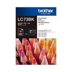 Brother LC-73BK 黑色墨水匣 原廠標準容量 盒裝《含稅》, 1個, 紅色, 紅色