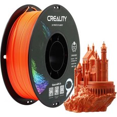 크리알리티 우드 필라멘트 PLA 3D 프린터 필라멘트 1.75mm 부드러운 실크 질감 견고함 1kg2.2파운드스풀 프린팅 필라멘트 모든 프린터목재용, Pla - Fluorescent Orange