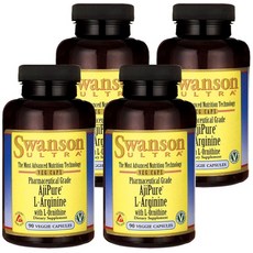Swanson Acipure L-精氨酸與 L-鳥氨酸素食膠囊, 90 件, 4個