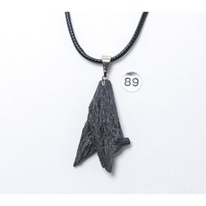 法寶 FRAVO 黑色藍晶石項鍊 巫師除煞掃帚造型 圖桑帶回 能量淨化 原礦 天然石項鍊 T240307-087, 1個, 89號