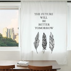 빛차단 암막커튼 S04 베러투모로우 XL 140X230cm 디지털프린팅 긴창커튼 현관 가리개 베란다 가림막