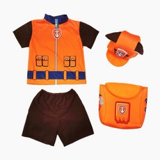 兒童救援隊角色扮演服裝套裝，含上衣、短褲、帽子、背包, 路馬-有背包M（110-120）, 1個