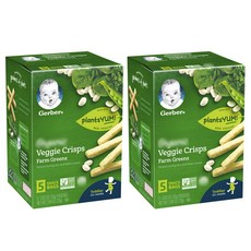 거버 베지 크리스프 어린이곡물과자 15g 5개입, 2개, 팜 그린 (Farm Greens)