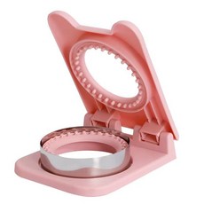 不鏽鋼夾心麵包封邊模具 家庭三明治DIY烘焙工具 土司壓模, 1個, 隨機顏色圓形三明治切, 隨機顏色圓形三明治切