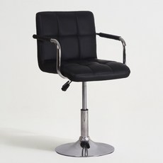 더블쿠션 홈바의자 아일랜드 식탁의자 바텐의자 팔걸이형, 블랙  팔걸이형