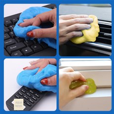 [아쿠아노바] 먼지제거 슬라임 먼지제거젤 틈새먼지 액체괴물 키보드 차에어컨 창틀, 랜덤, 성인용, 1개