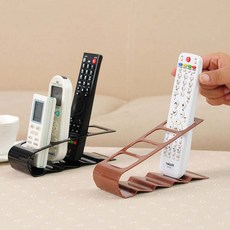 리모컨 정리 거치대 4칸 리모컨홀더 수납대 리모컨보관함, 브라운