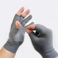 다용도 여름 작업용 2컷 3컷 5컷 반장갑 낚시 등산 운전 미끄럼방지 장갑, 10세트, 그레이 3컷장갑