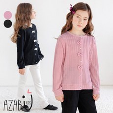 [아자브키즈] 리본 피에 가디건 아동 여아 긴팔