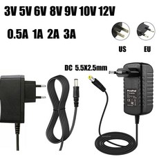 AC 110-240V ~ DC 3V 5V 6V 8V 9V 10V 12V 0.5A 1A 2A 3A LED 조명 스트립 CCTV 용 범용 전원 어댑터 전원, 02 1A, 06 12V, 02 US, 1개