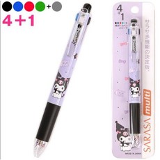 ZEBRA SARASA 4 1 多功能筆 日本製 NJK 水性筆芯 SANRIO 柴犬 可愛多色筆, KURUMI-SARASA 4+S, 1個