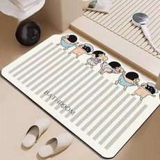 벨로니 논슬립 빨아쓰는 규조토 발매트 인물캐릭터, 1개, 팬티사각