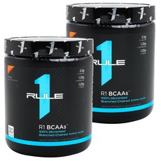 RULE1 BCAAs支鏈胺基酸粉 柳橙口味, 2個, 222克