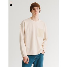 국내매장판 NIX유니 스판담보루 기모-타소재 가슴 포켓 티셔츠세미오버핏 FNPWCTR701P 120959 닉스