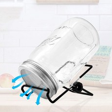 家用寬口梅森瓶髮芽瓶，水培有機芽菜種植神器，輕鬆種植苜蓿芽苗、西蘭花，新手也能快速上手，享受健康美味，滿100發貨, 1000ml寬口梅森瓶+網格蓋+支架, 1個