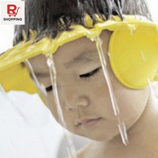 유아 아기 머리감기 샴푸캡 사이즈조절 샤워캡 귀보호 눈가리개 방수 목욕, 1개