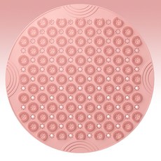 【足底穴位按摩】超慢跑專用墊足底按摩腳墊指壓板成人趾壓板原地家用軟硅膠通經絡, 粉（直徑55釐米）圓形, 1個