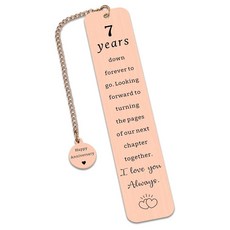 STUNFASSOO 그를 위한 7주년 기념 구리 선물 아내 남편을 결혼 기념일 커플을 Uniquecopper 기념일 책갈피 여성 남성을 의미있는 선물 198839 8581, STUNFASSOO 그를 위한 7주년 기념 구리 선물,