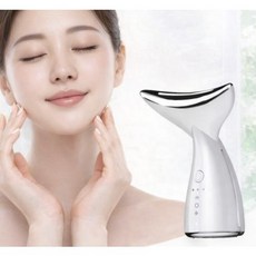 초음파 마사지기 LED 고주파 얼굴 목 리프팅 얼굴형 마사지 홈디바이스, 화이트