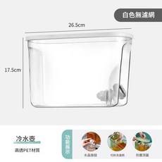 冷水壺 帶水龍頭 6L 附濾網, 白色 無濾網, 1套