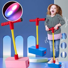 스카이콩콩 키즈 스펀지 콩콩이 성장판 자극 실내 점핑 LED운동기구 레드 S031, 단품, 단품